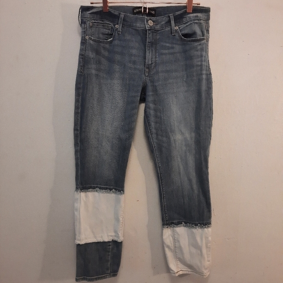 Express color block jeans